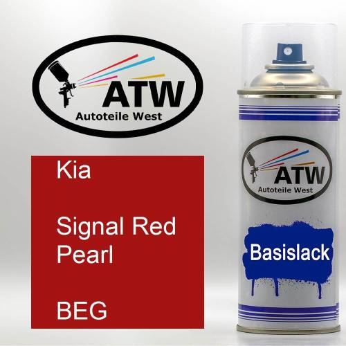 Kia, Signal Red Pearl, BEG: 400ml Sprühdose, von ATW Autoteile West.